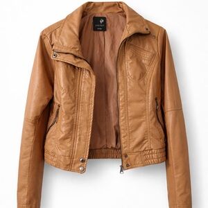 Full Tilt Women's Brown Leather Jacket
